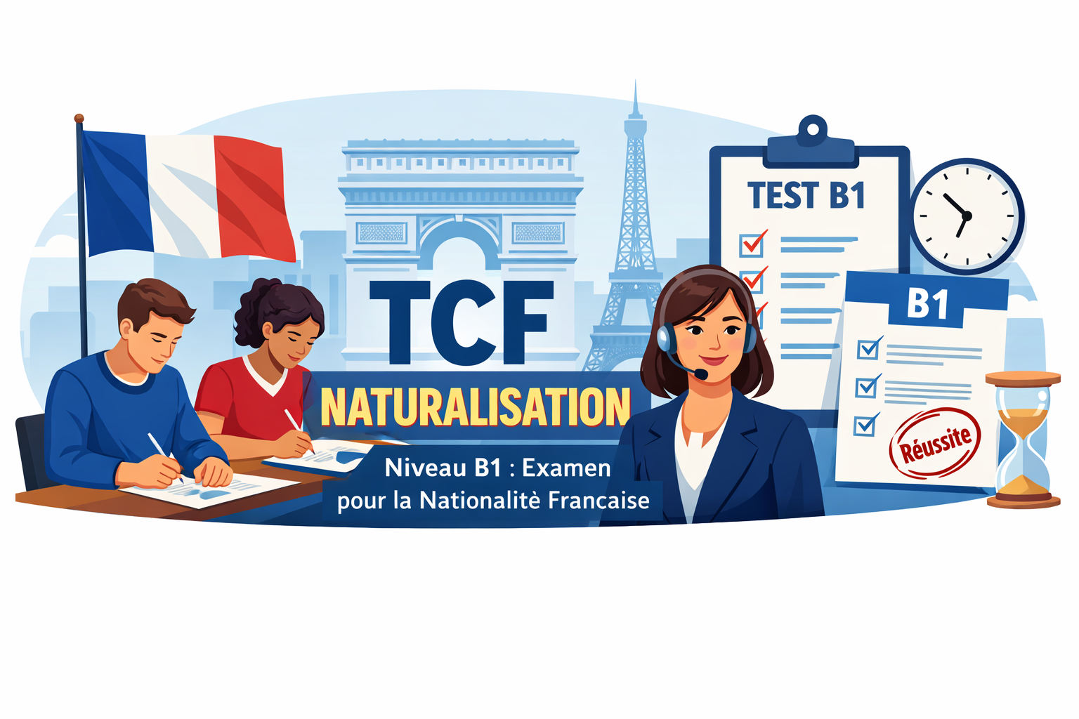 TCF naturalisation niveau requis : B2, 4 épreuves, validité et délais