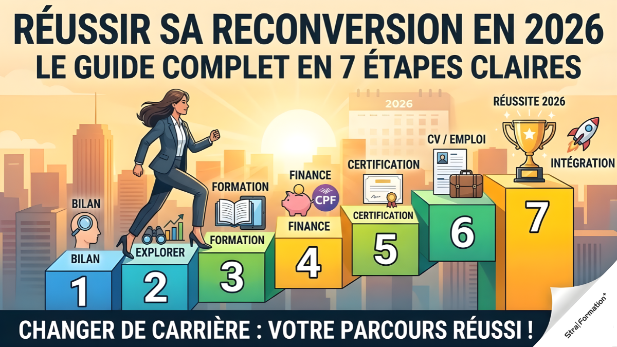 Reconversion professionnelle réussie : le guide complet 2026 (7 étapes)